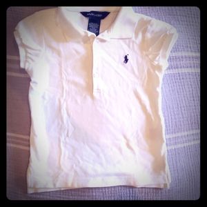 Ralph Lauren White Polo Shirt - 4t